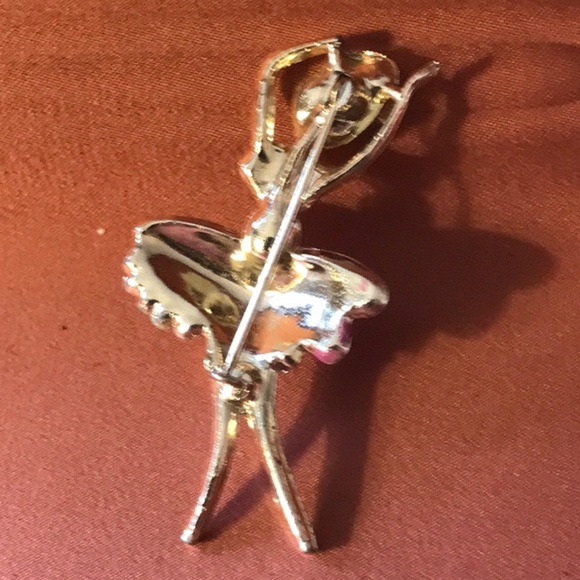 Elegant Ballerina Brooch in Purple and Gold - Picture 5 of 6